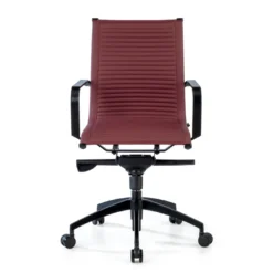 Silla oficina de diseño Croma, respaldo bajo, estructura negra