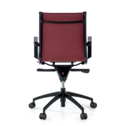 Silla oficina de diseño Croma, respaldo bajo, estructura negra
