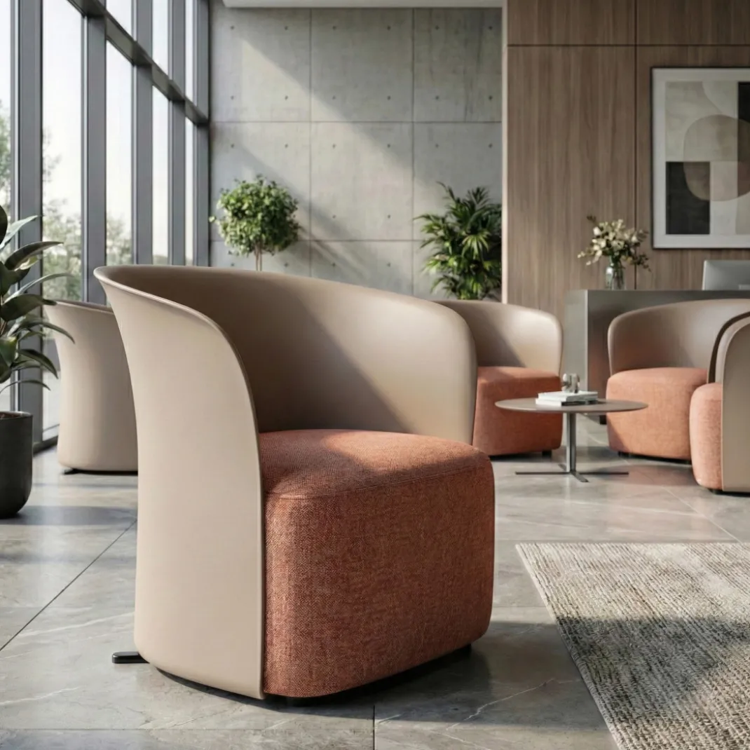 Silla para sala de espera Aura, espuma inyectada