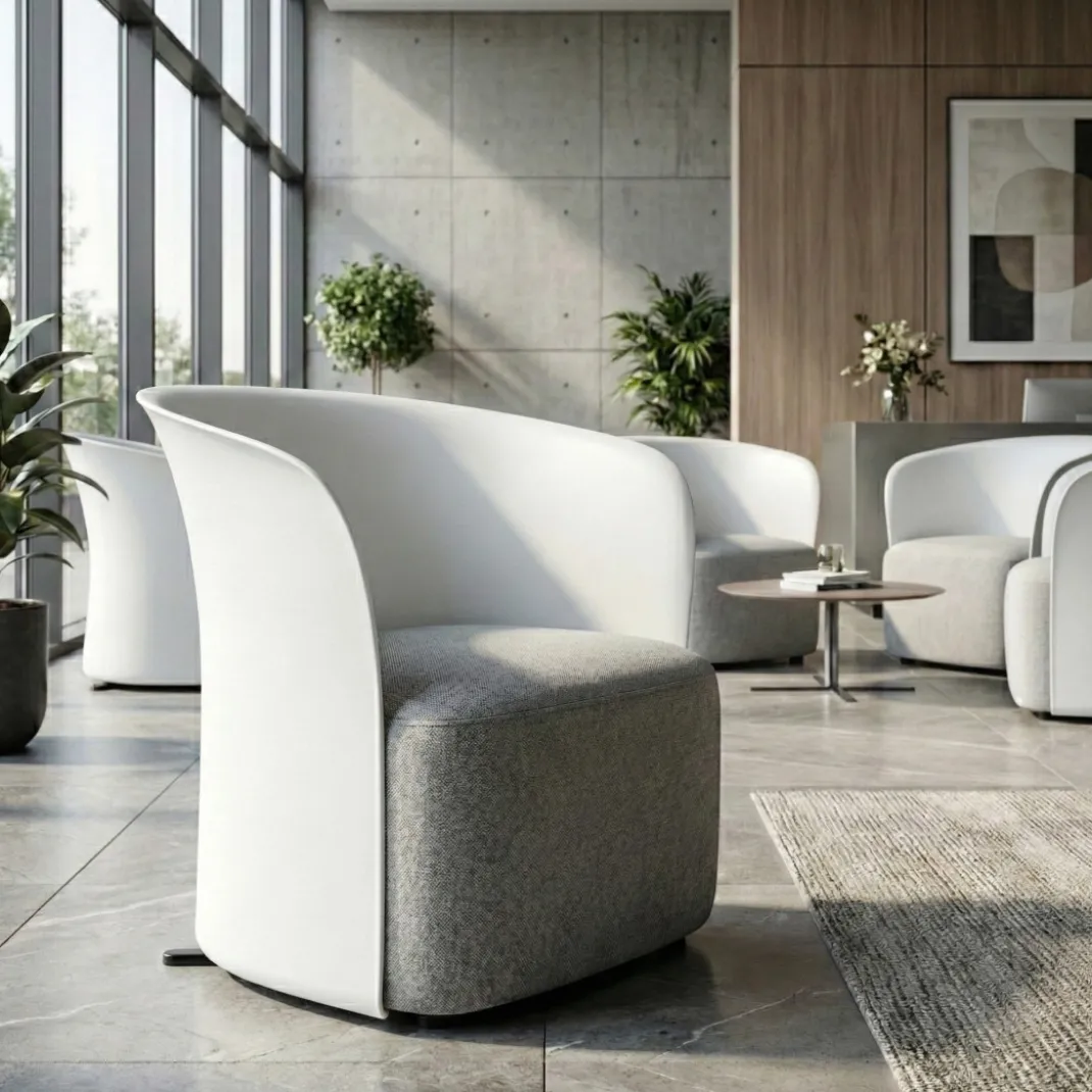 Silla para sala de espera Aura, espuma inyectada