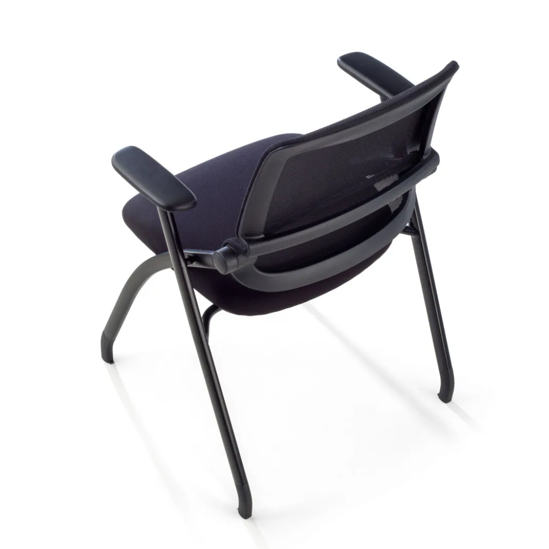 Silla plegable de formación Flexia, respaldo de red, apilable