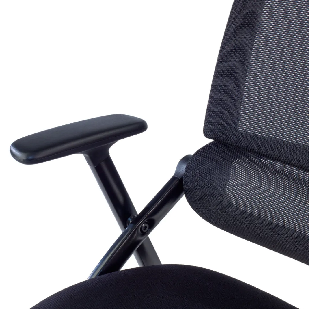 Silla plegable de formación Flexia, respaldo de red, apilable