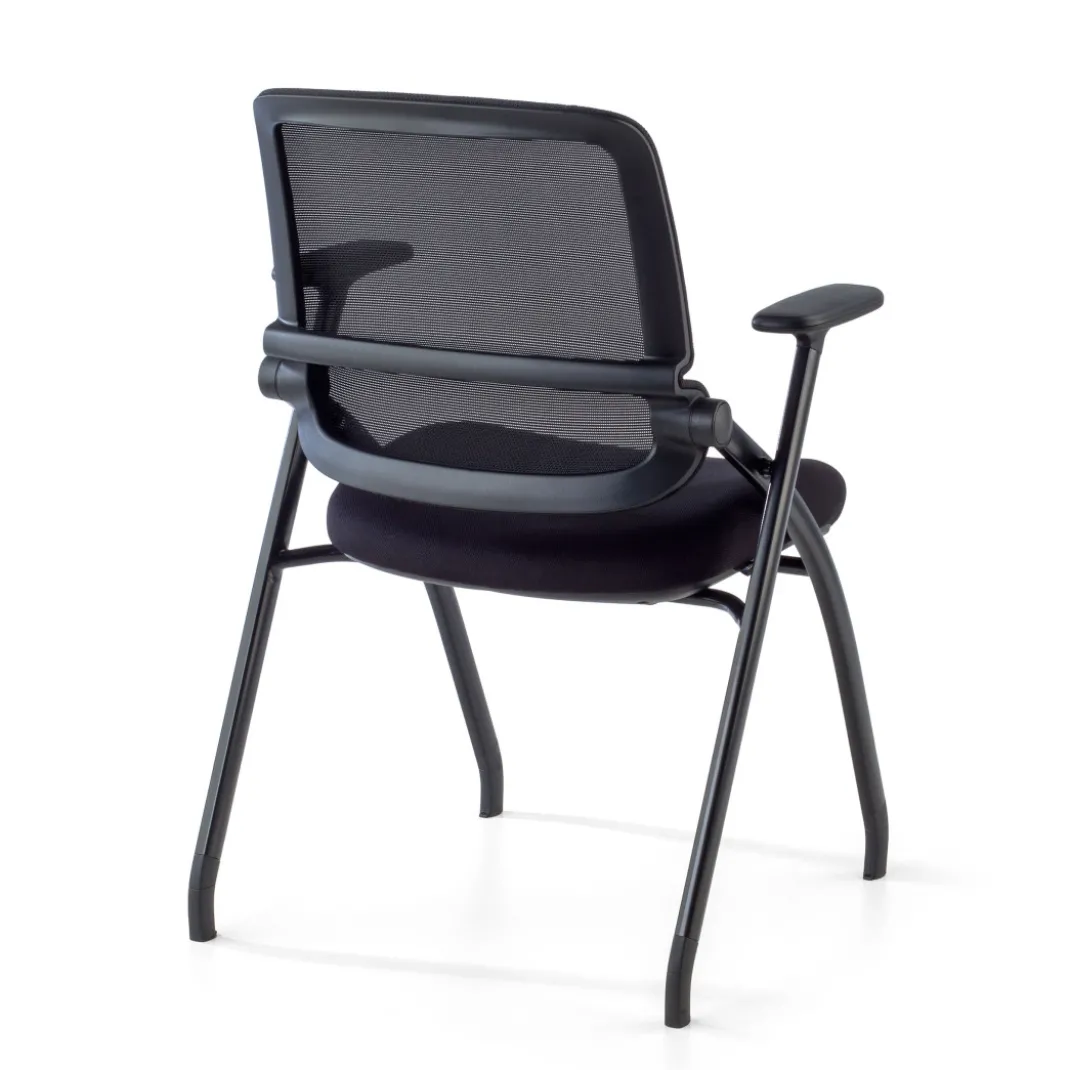 Silla plegable de formación Flexia, respaldo de red, apilable
