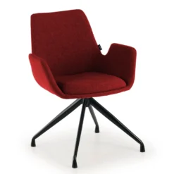 Silla Reuniones Elodie, gran acolchado, estructura giratoria