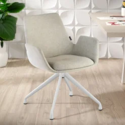 Silla Reuniones Elodie, gran acolchado, estructura giratoria