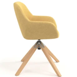 Silla reuniones moon base de madera maciza mecanismo giratorio