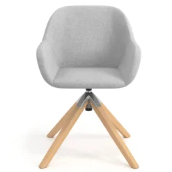Silla reuniones moon base de madera maciza mecanismo giratorio