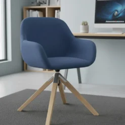 Silla reuniones moon base de madera maciza mecanismo giratorio