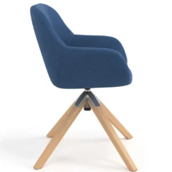 Silla reuniones moon base de madera maciza mecanismo giratorio