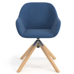 Silla reuniones moon base de madera maciza mecanismo giratorio