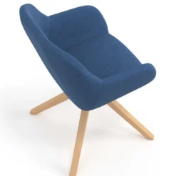 Silla reuniones moon base de madera maciza mecanismo giratorio