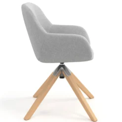 Silla reuniones moon base de madera maciza mecanismo giratorio