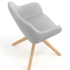 Silla reuniones moon base de madera maciza mecanismo giratorio