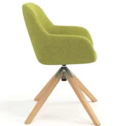 Silla reuniones moon base de madera maciza mecanismo giratorio
