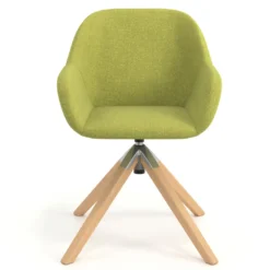 Silla reuniones moon base de madera maciza mecanismo giratorio