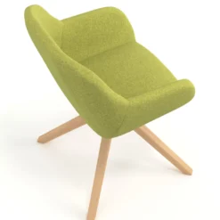 Silla reuniones moon base de madera maciza mecanismo giratorio