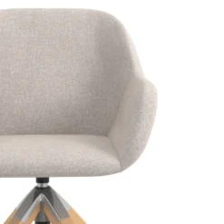 Silla reuniones moon base de madera maciza mecanismo giratorio
