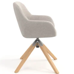 Silla reuniones moon base de madera maciza mecanismo giratorio
