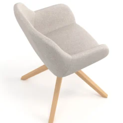 Silla reuniones moon base de madera maciza mecanismo giratorio