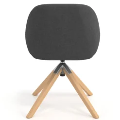 Silla reuniones moon base de madera maciza mecanismo giratorio