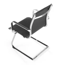 Sillón confidente de oficina Croma, estructura patín