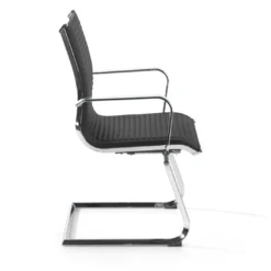 Sillón confidente de oficina Croma, estructura patín