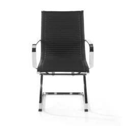 Sillón confidente de oficina Croma, estructura patín