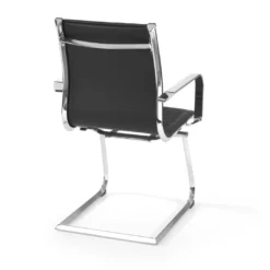 Sillón confidente de oficina Croma, estructura patín