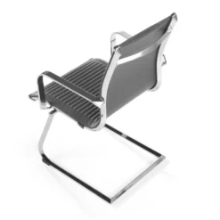 Sillón confidente de oficina Croma, estructura patín