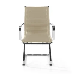 Sillón confidente de oficina Croma, estructura patín