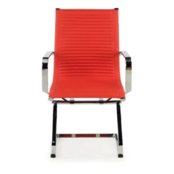 Sillón confidente de oficina Croma, estructura patín