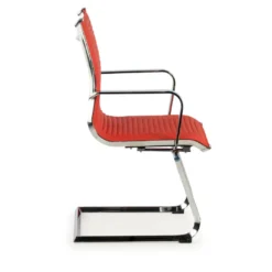 Sillón confidente de oficina Croma, estructura patín