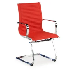 Sillón confidente de oficina Croma, estructura patín