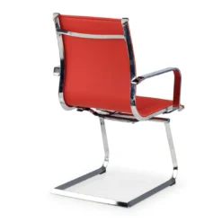 Sillón confidente de oficina Croma, estructura patín