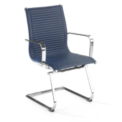 Sillón confidente de oficina Croma, estructura patín