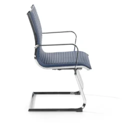 Sillón confidente de oficina Croma, estructura patín