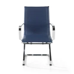 Sillón confidente de oficina Croma, estructura patín
