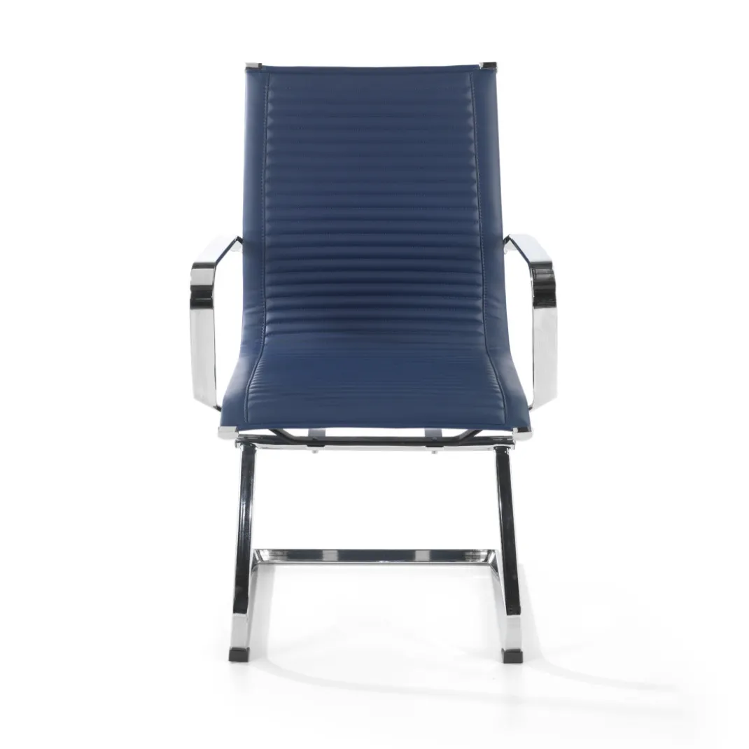Sillón confidente de oficina Croma, estructura patín