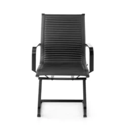 Sillón confidente de oficina Croma, estructura negra