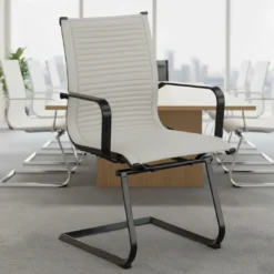 Sillón confidente de oficina Croma, estructura negra