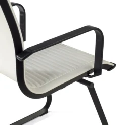 Sillón confidente de oficina Croma, estructura negra