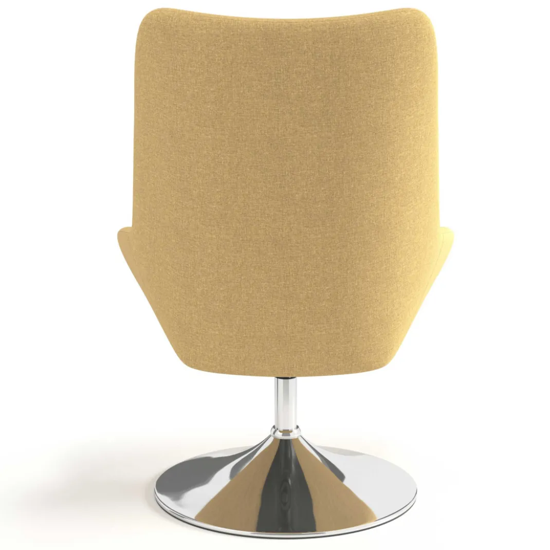 Sillón de Espera Capri, respaldo Alto, base giratoria metal
