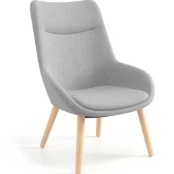 Sillón de Espera Capri, respaldo Alto, base 4 patas madera