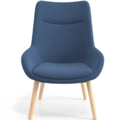 Sillón de Espera Capri, respaldo Alto, base 4 patas madera