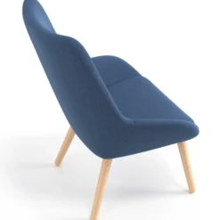 Sillón de Espera Capri, respaldo Alto, base 4 patas madera