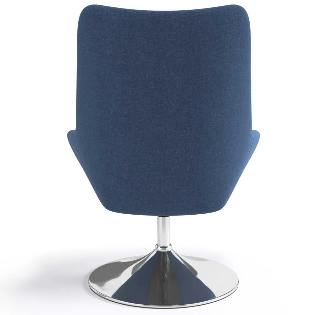 Sillón de Espera Capri, respaldo Alto, base giratoria metal