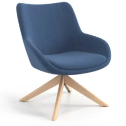 Sillón de Espera Capri, respaldo Medio, base giratoria madera