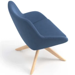 Sillón de Espera Capri, respaldo Medio, base giratoria madera