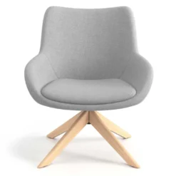 Sillón de Espera Capri, respaldo Medio, base giratoria madera