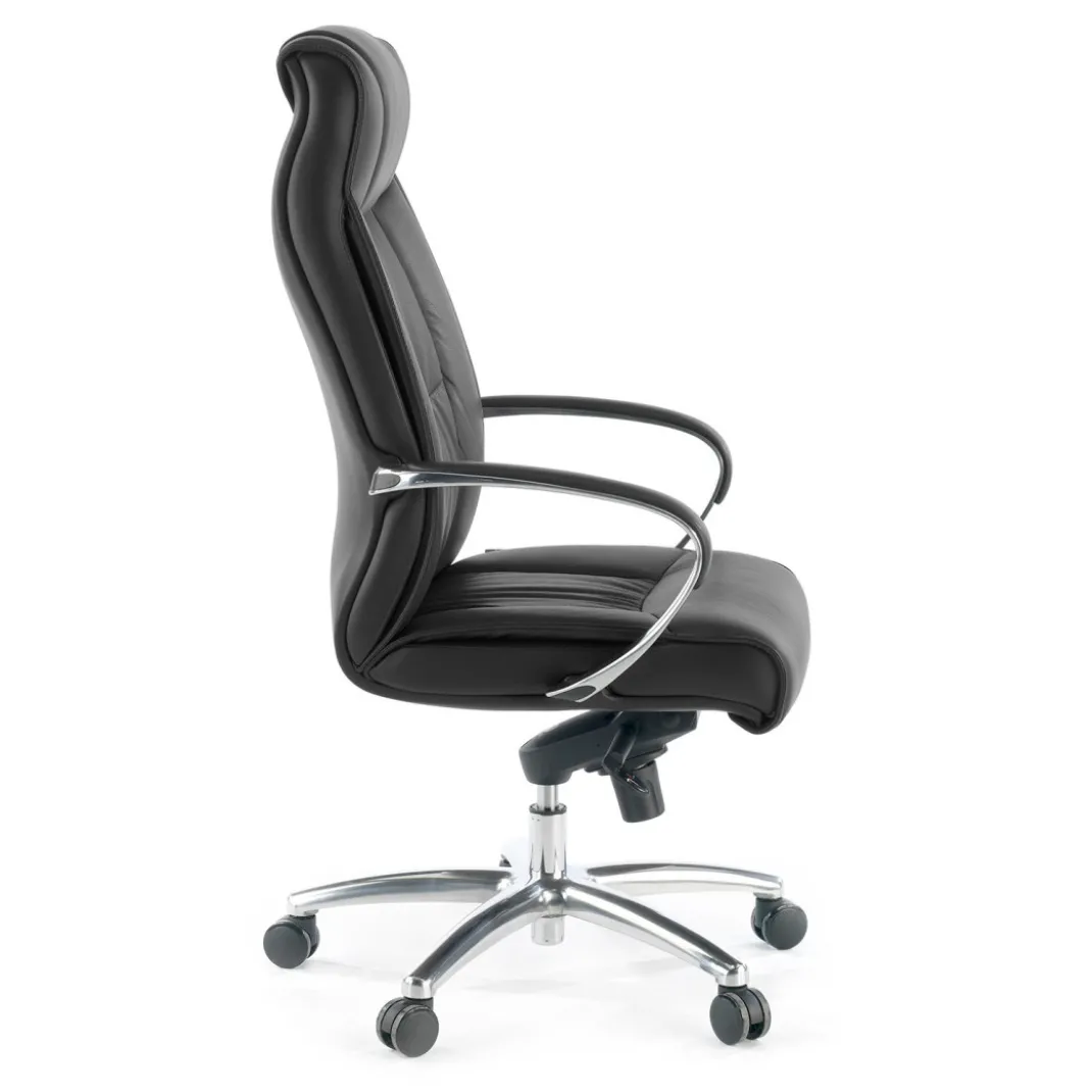 Sillón de oficina Bahia ecopiel, brazos de aluminio